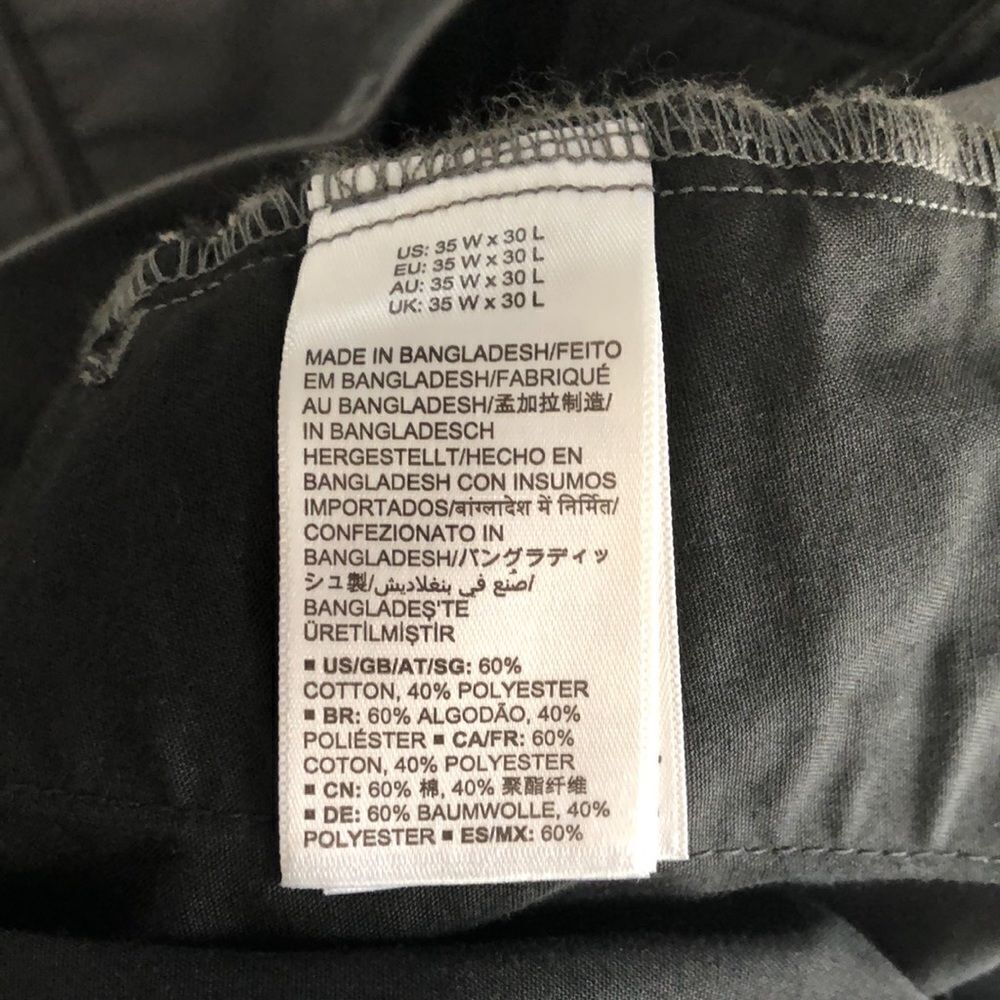 Amazon Essentials Mens Pants Size 35x30 Gray GUC - Picture 5 of 7